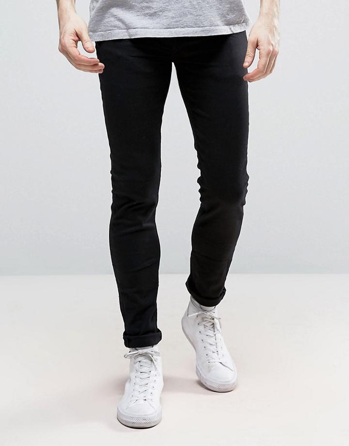 New Look Skinny Stretch Jeans In Black - Black