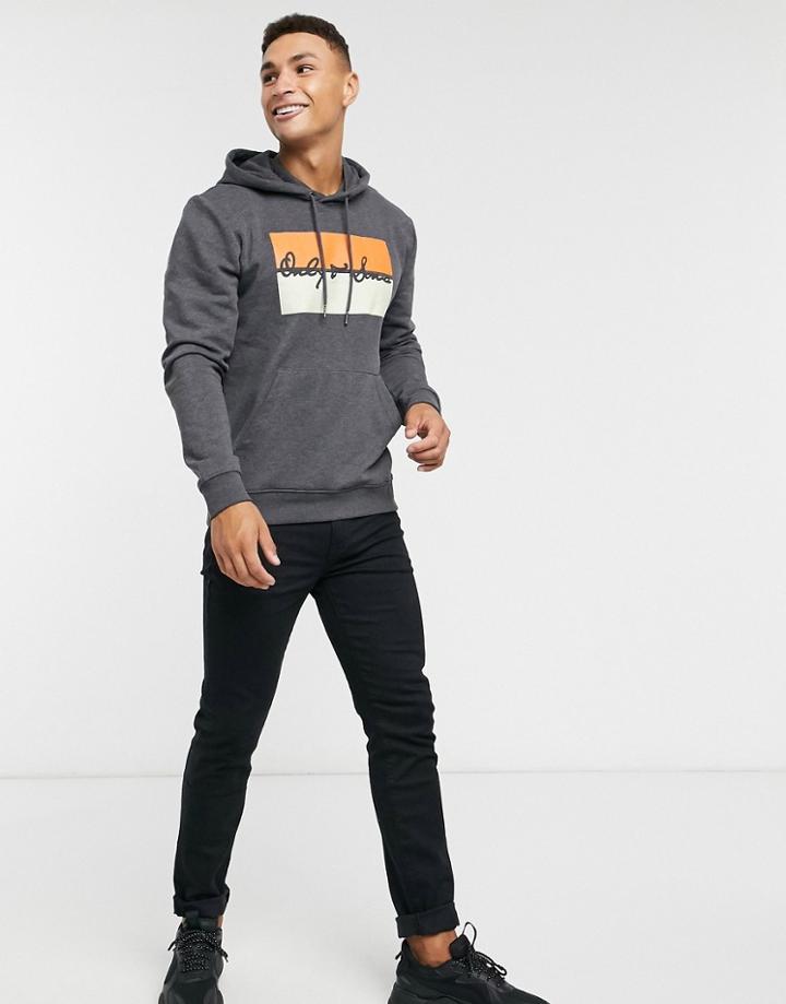 Only & Sons Hoodie With Logo In Black
