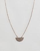 Asos Filigree Pendant Necklace - Copper