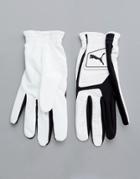 Puma Golf Synthetic Leather Glove In White 4135201 - Black