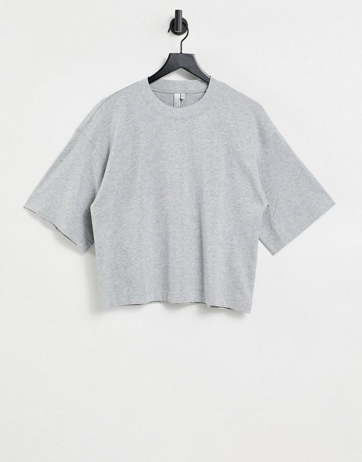 & Other Stories Organic Cotton Oversized T-shirt In Gray-grey
