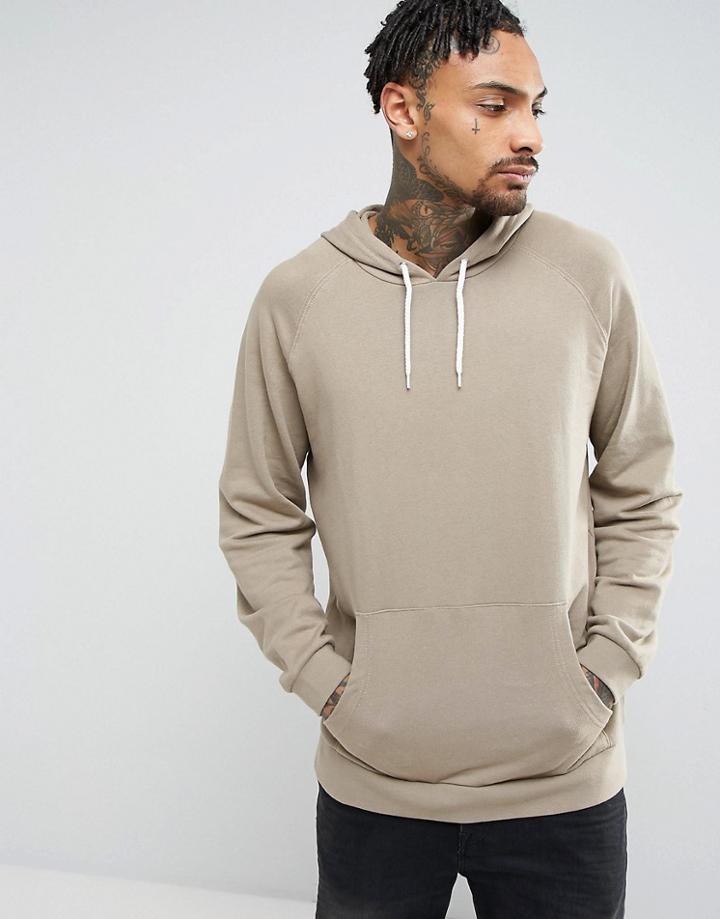 Asos Oversized Hoodie In Beige - Beige