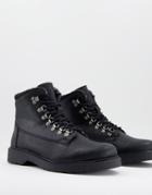 Selected Homme Hiker Boots With Teddy Lining In Black