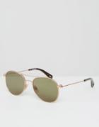 G-star Branco Aviator Sunglasses In Copper - Gold