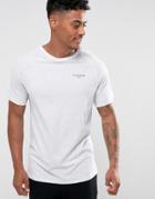Illusive London Poly T-shirt In Gray With Piping - White