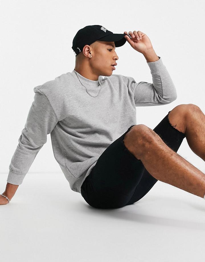 Threadbare Oversized Sweatshirt In Gray