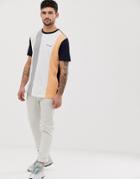 Nicce Stripe T-shirt In Navy - Navy