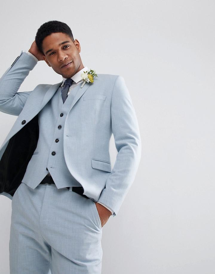 Selected Homme Super Skinny Wedding Suit Jacket - Blue