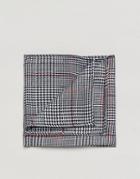 Asos Prince Of Wales Red Overcheck Pocket Square - Black