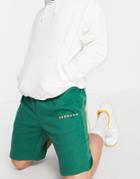 Mennace Coordinating Jersey Shorts In Forest Green
