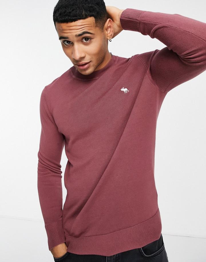 Abercombie & Fitch Knitted Sweater In Red