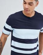 Only & Sons Block Stripe T-shirt - Navy