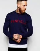 Penfield Sweatshirt With Collegiate Logo - Navy