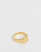 Asos Design 14k Gold Plated Pinky Ring - Gold