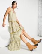 Free People Midnight Dance Maxi Dress In Gray Multi
