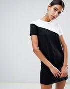 Asos Design Mono Color Block T-shirt Dress - Multi