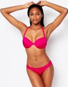 Pour Moi Shimmer Padded Underwired Top - Fushia Shimmer