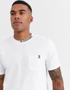 Only & Sons Collar Detail T-shirt In White