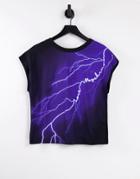Love Moschino Lightning Logo T-shirt In Black