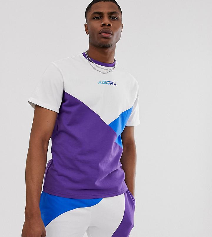 Agora Logo T-shirt With Contrast Panelling