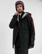 Asos 4505 Ski Jacket With Contrast Panel-black