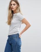 Pull & Bear Stripe T-shirt - Gray