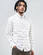 Esprit Cotton Shirt With Stripe Detail - White