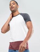 Threadbare Block Raglan T-shirt - Gray