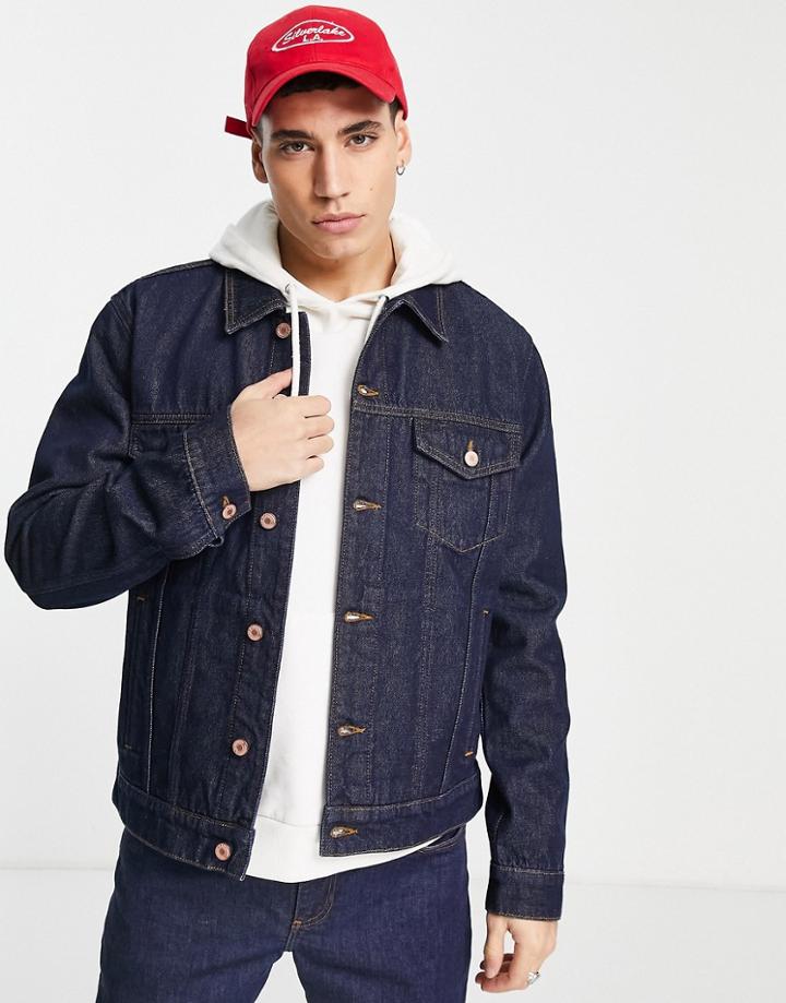 Asos Design Classic Denim Jacket In Indigo-blues