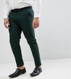 Asos Plus Skinny Smart Pants In Green - Green