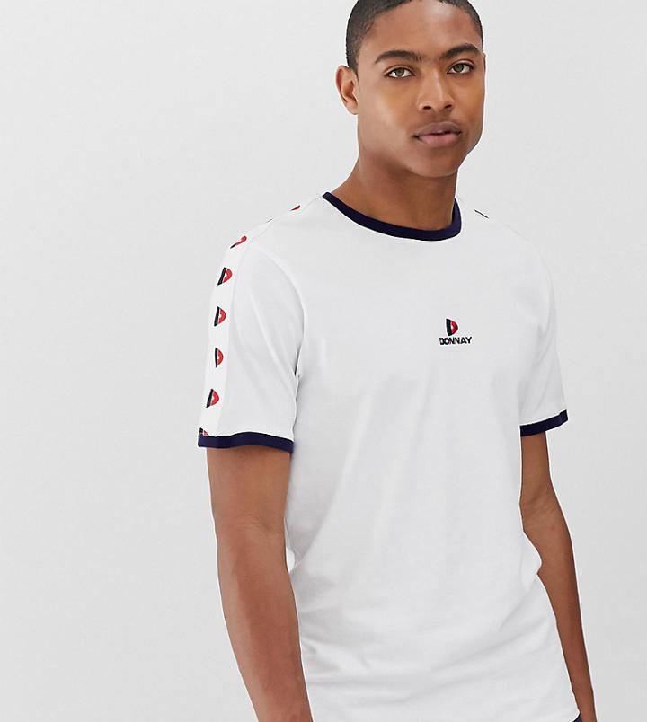Donnay Ringer T-shirt In White - White