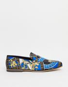 Asos Design Loafers In Baroque Print With Snaffle-multi