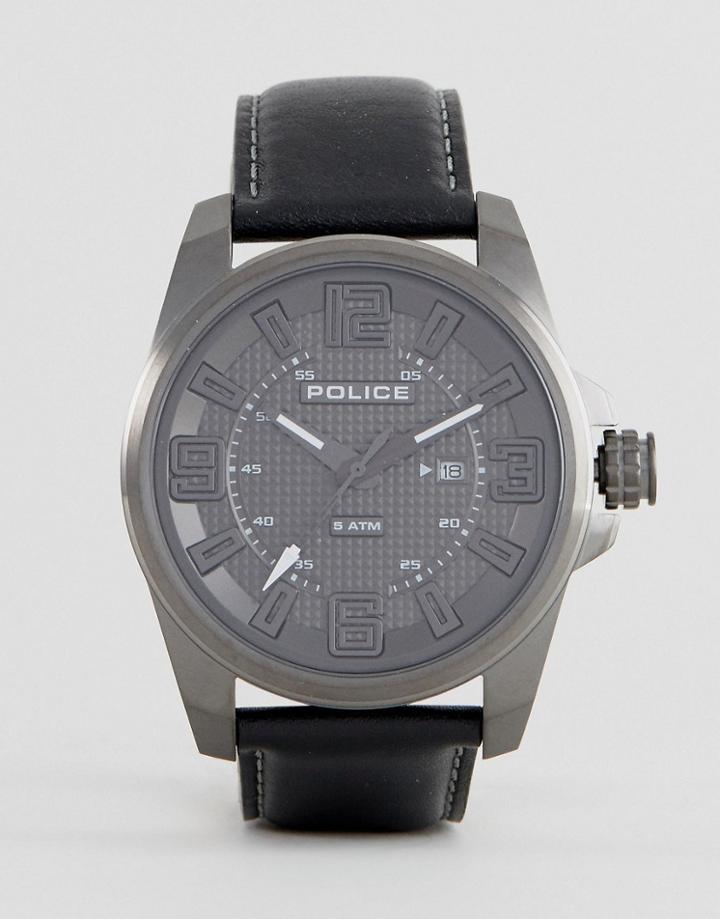 Police Focus Watch In Black - Black