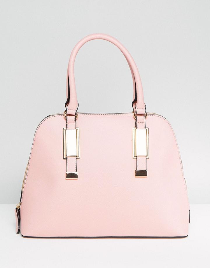 Aldo Dome Tote Bag With Top Handle In Blush - Red