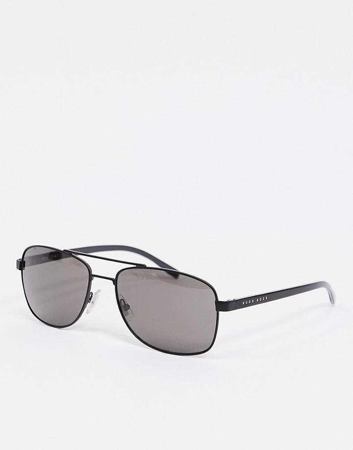 Hugo Boss Aviator Sunglasses In Black