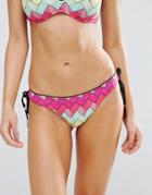 Seafolly Beach Vibe Keyhole Brazilian Bikini Bottoms - Multi