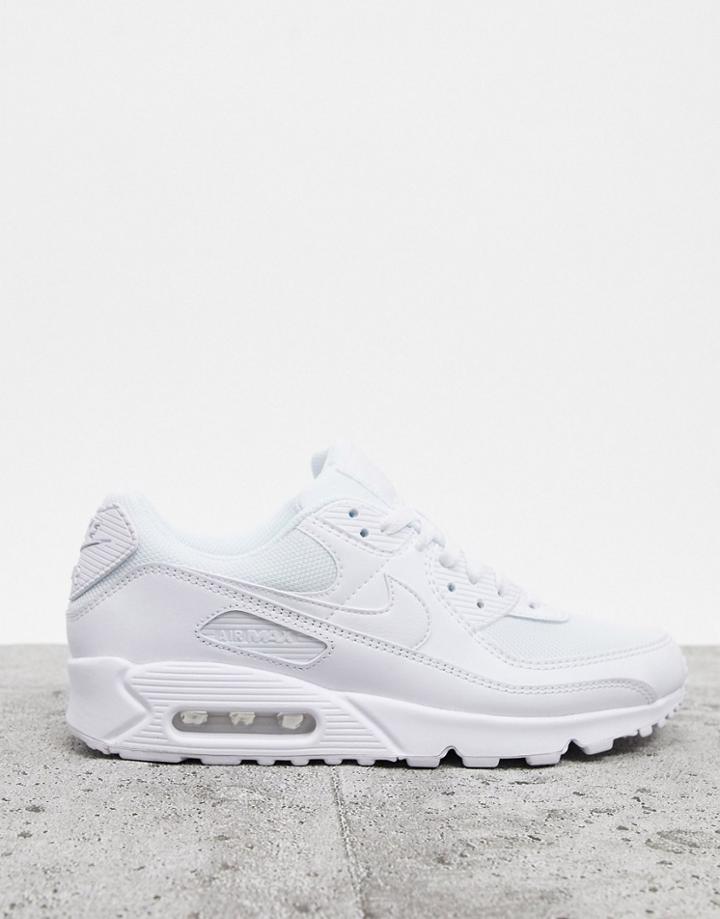 Nike Air Max 90 Sneakers In Triple White