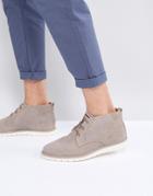 Tommy Hilfiger Joseph Perforated Suede Desert Boots In Stone - Stone
