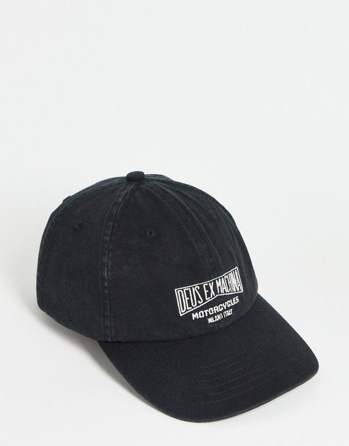 Deus Ex Machina Fortitude Embroidered Cap In Black