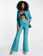Asos Design Pop Suit Pants In Teal-green