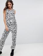 Noisy May Magic Printed Jumpsuit - White