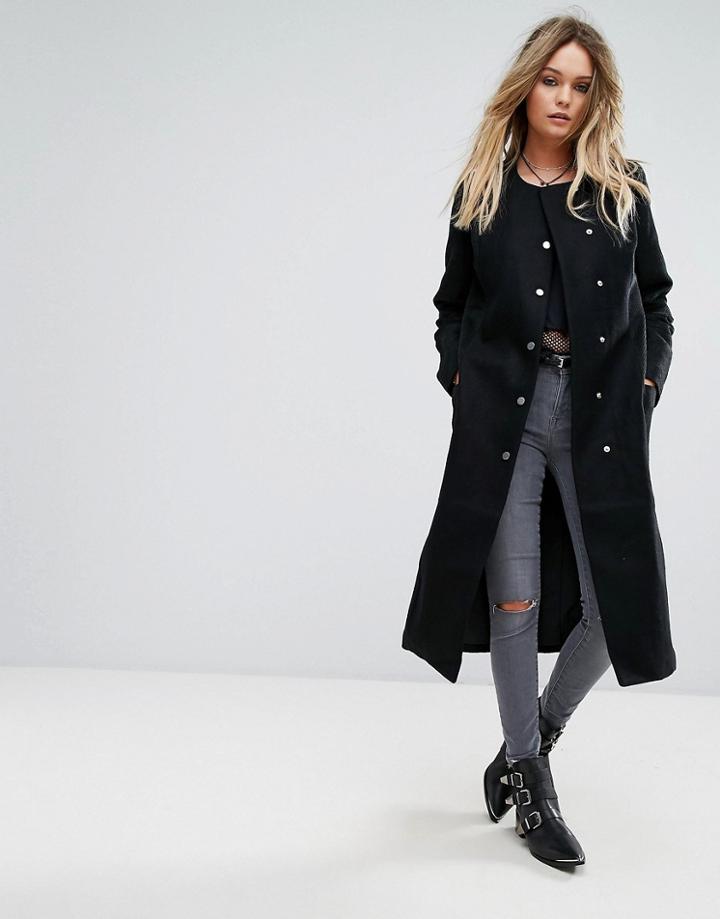 Religion Solitaire Coat - Black