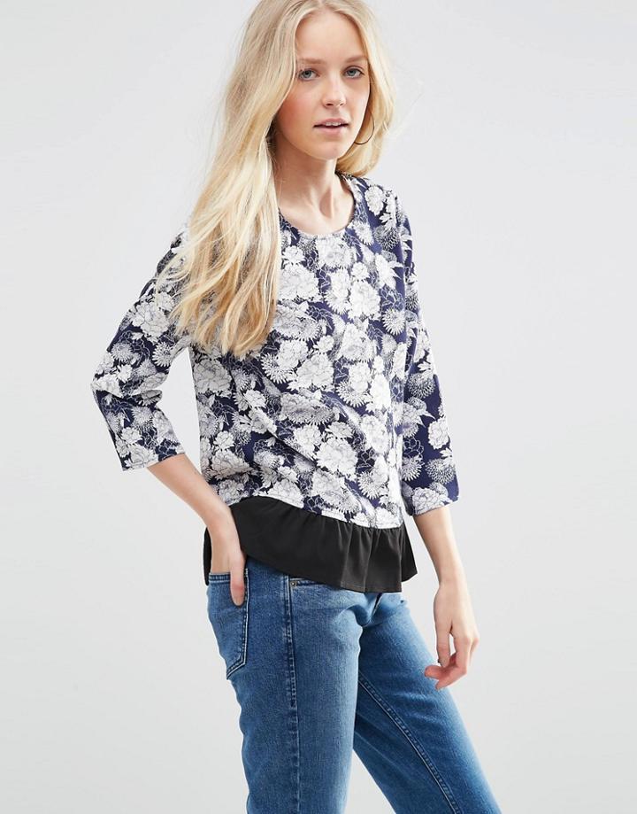 Vila August 3/4 Sleeve Floral Blouse