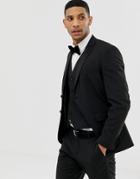 Selected Homme Tuxedo Suit Jacket In Slim Fit-black