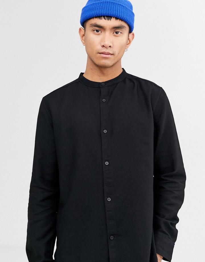 Weekday Hero Structure Shirt In Black
