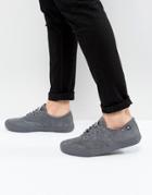 Pretty Green Suede Archer Sneakers In Gray - Gray