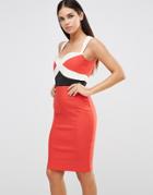 Vesper Color Block Dress - Red