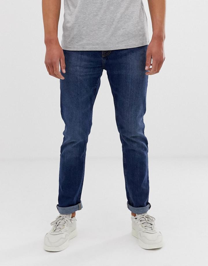 Bershka Skinny Jeans In Mid Blue