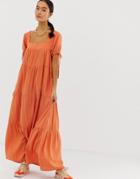 Emory Park Maxi Dress With Tie Sleeves