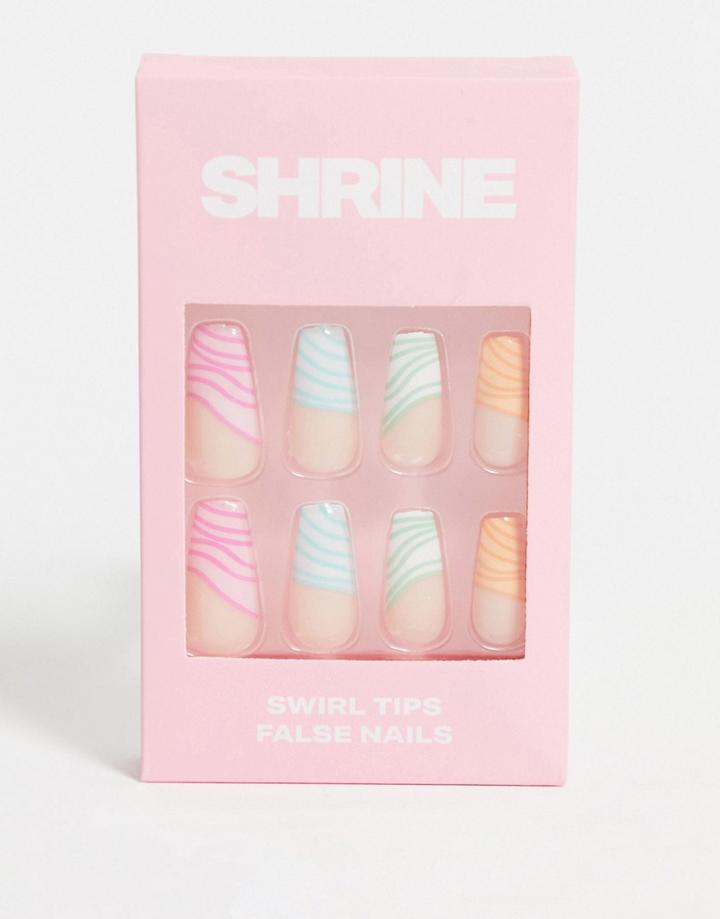 Shrine False Nails - Swirl-multi